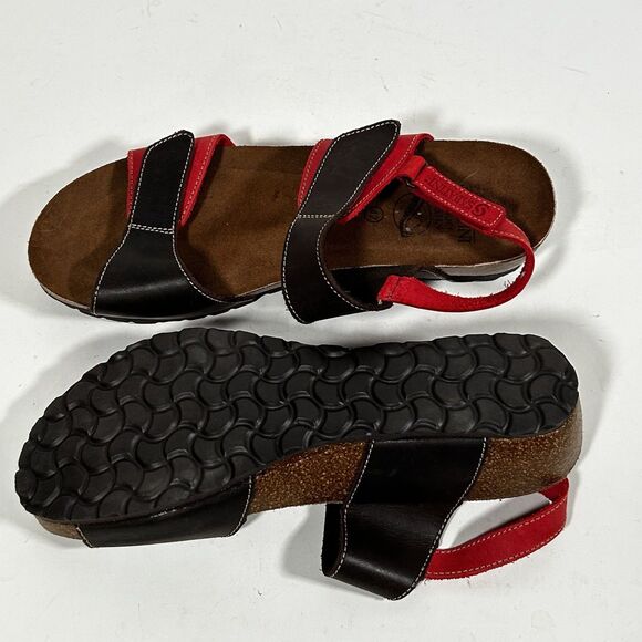 New Sabatini Sandals Size 42 10.5 US Red Brown Wedge Comfort nwob Memory System - Picture 9 of 9